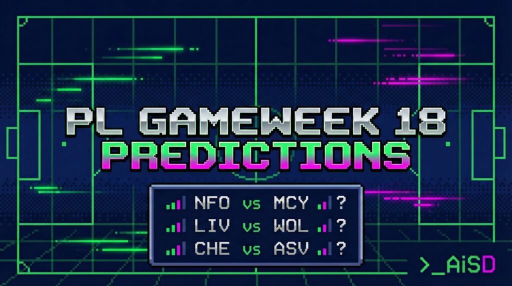 Premier League Gameweek 18 predictions with AI confidence ratings