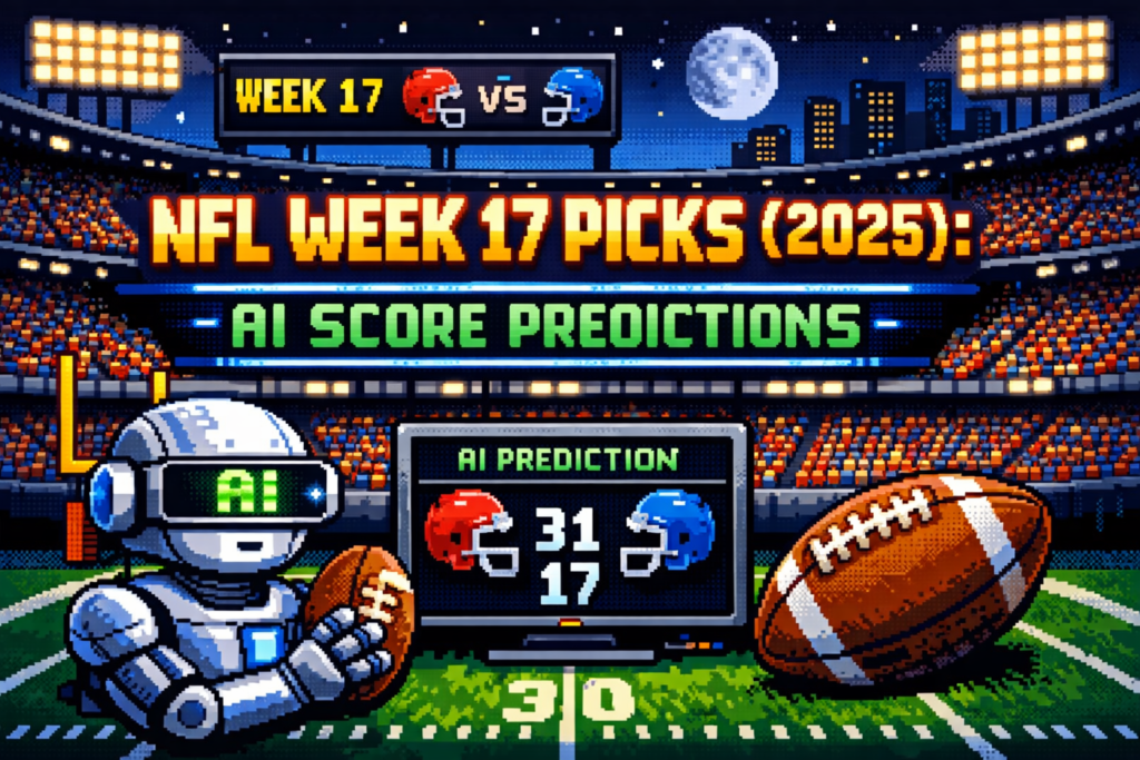 NFL Week 17 picks 2025 with AI score predictions and confidence levels